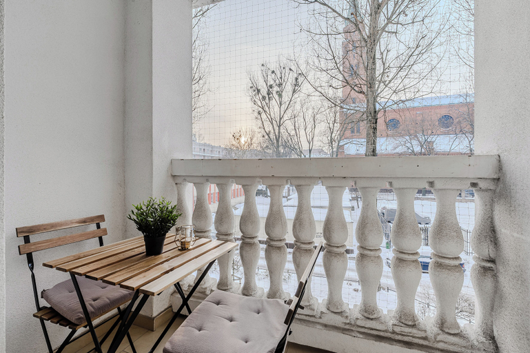Balcony 4, Lumina airy apartment with balcony, Warsaw