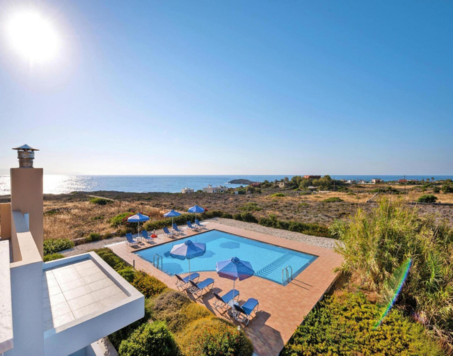 View from property 3, Saltwater Pool Apartment in Chania, Crete