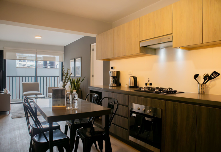 Private kitchen, w Prime 2BR w/ Balcony in Miraflores, Lima