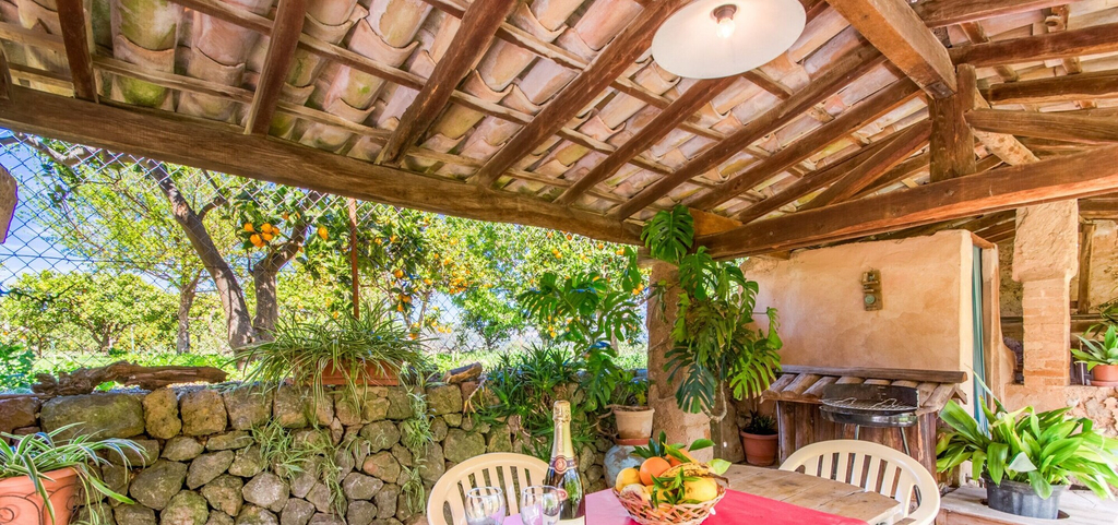 Outdoor dining 4, Country House in Soller With Saltwater Pool, Baleares