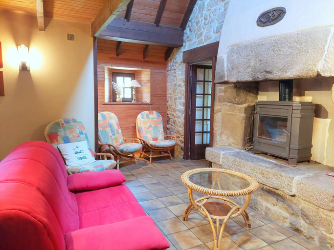 Living area 2, Stone House in Sibiril Near Sandy Beach, Finistère