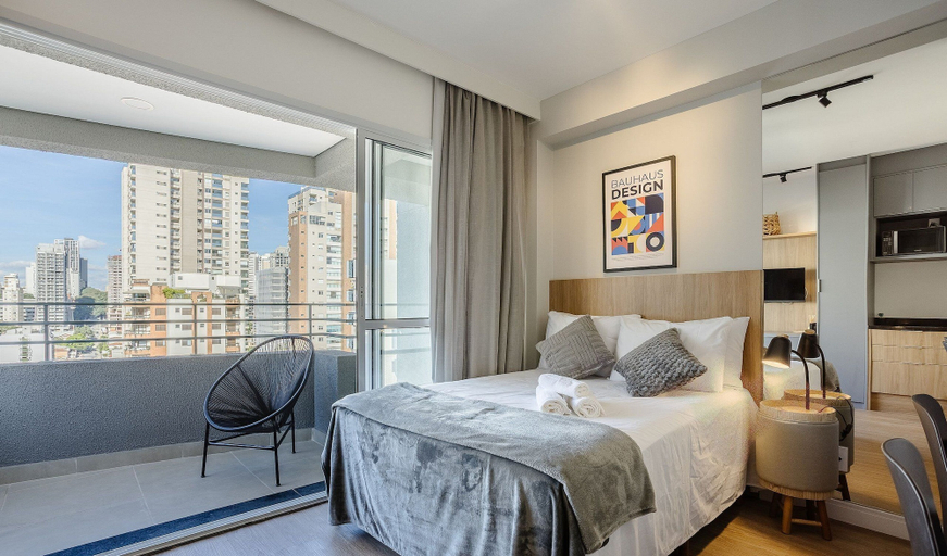 Bedroom, Accommodations in a Condo With Pool, Gym, and Laundry - Perdizes, SP - ODE, São Paulo