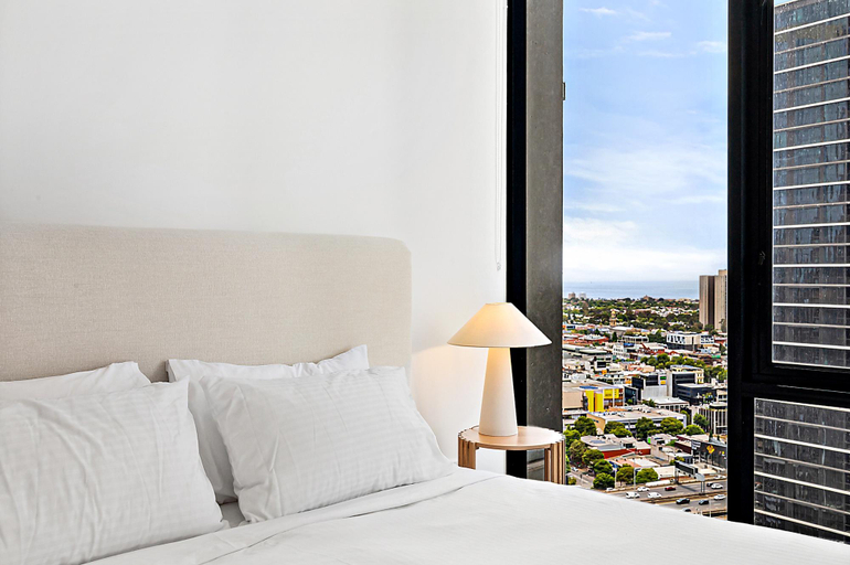 Bedroom 5, Stylish Southbank Apartment With On-site Parking, Melbourne