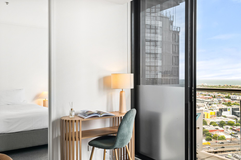 Bedroom 3, Stylish Southbank Apartment With On-site Parking, Melbourne