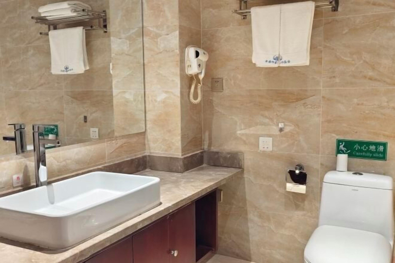 Bathroom, Jinding Impression Theme Hotel, Chenbar Tiger Banner, Hulunbuir