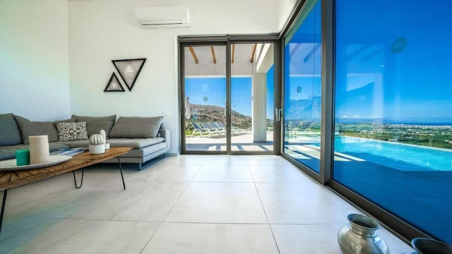 Living area, Villa Con Vista, Crete