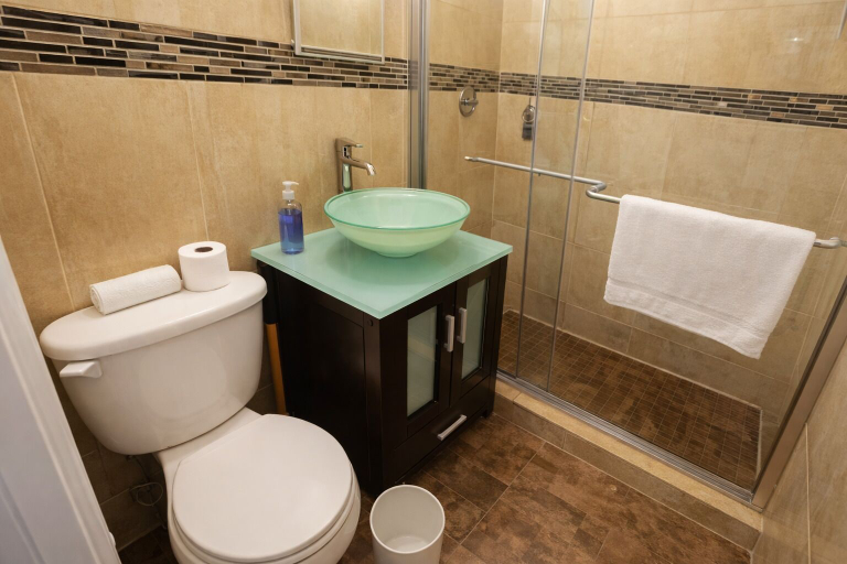 Bathroom, Miami Studio Gem step from oceans, Miami-Dade