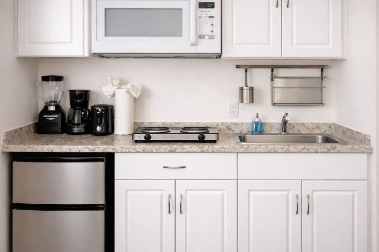 Private kitchen, Miami Beach Studio Retreat Near d Ocean, Miami-Dade