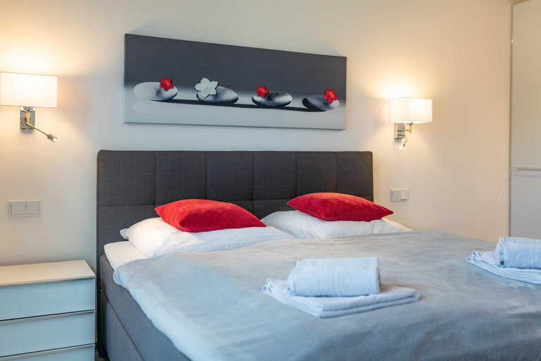 Bedroom 2, Terrassenwohnung "Inselreich" - Oase am Haff, Vorpommern-Greifswald