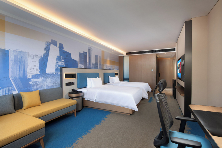 Bedroom 2, Hampton by Hilton Beijing Wuzi Xueyuan Road, Beijing