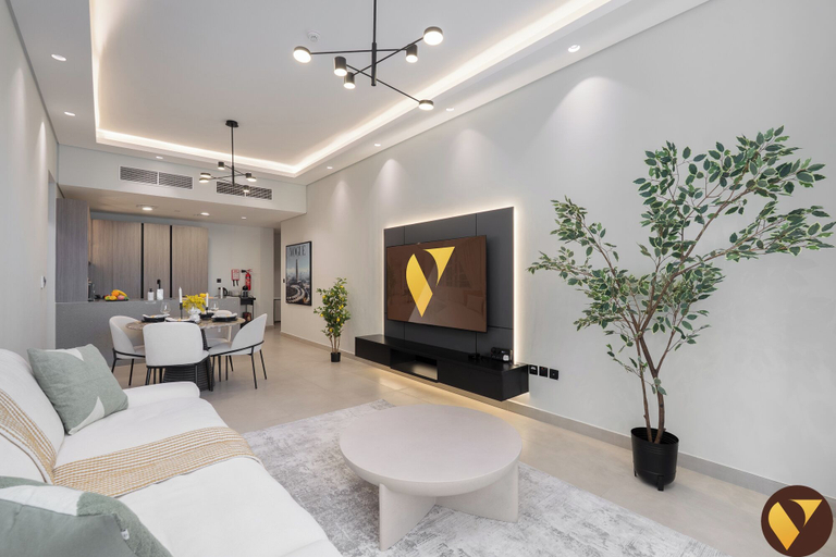 Living area 5, Vogue | Al Serh Residences Near Circle Mall JVC, Dubai