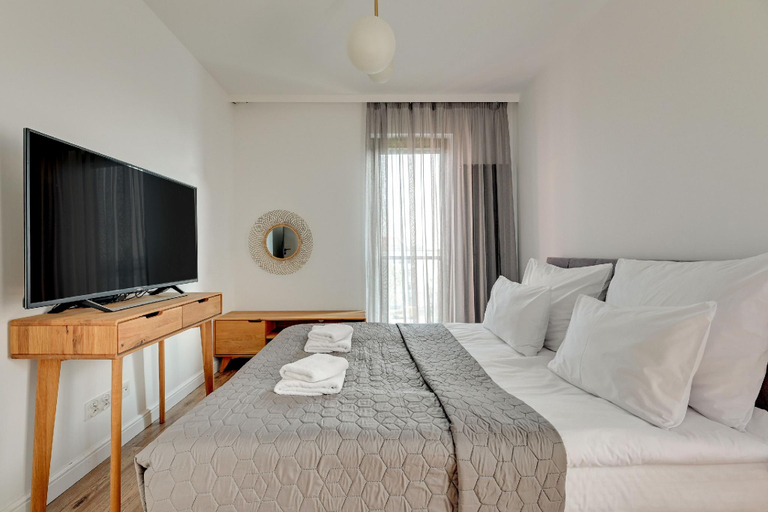 Bedroom 2, Aura Island Riverside by Downtown Apartments, Gdańsk City