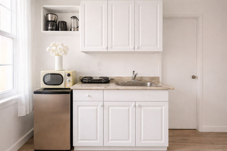Private kitchen, Beach Breeze Studio Miami Beach Charm, Miami-Dade
