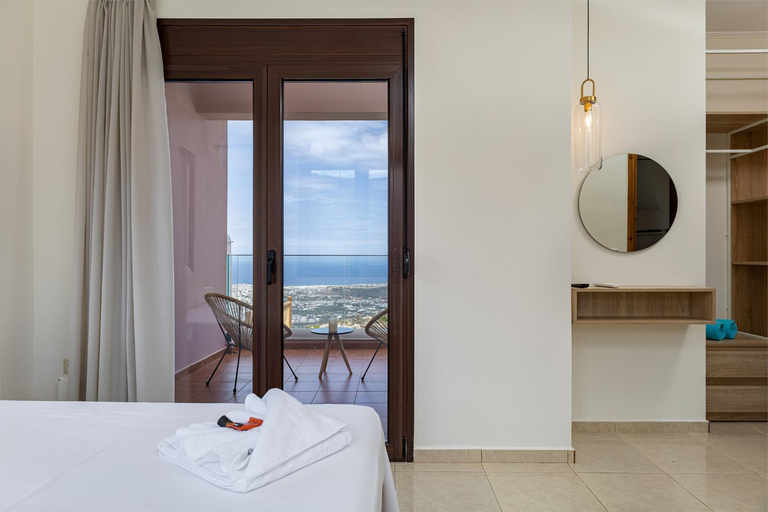 Bedroom 3, Villa Mari Chania, with private ecologic pool and amazing view!, Crete