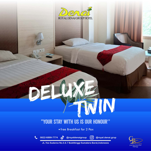 Bedroom, Grand Royal Denai Hotel Syariah, Bukittinggi