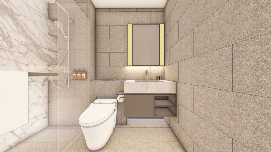 Bathroom 5, Residence on Opus Bay - Balmoral Tower Hotel, Batam