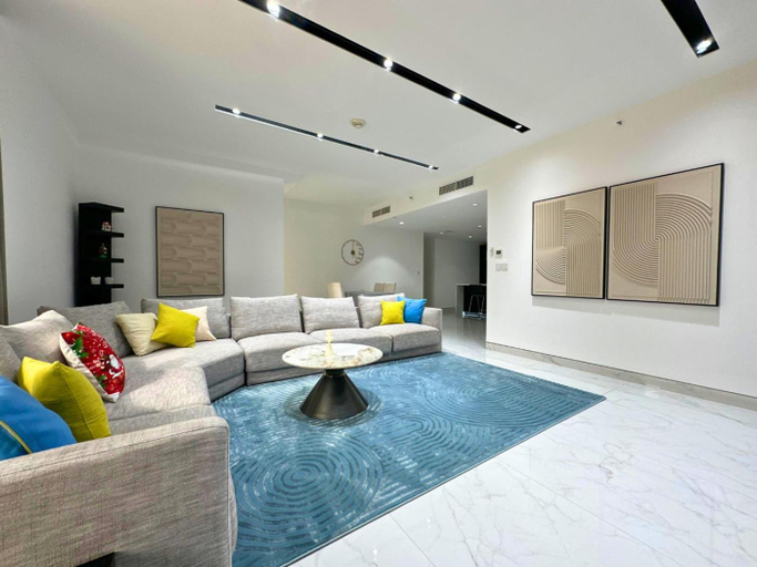 Guestroom, STYLISH 2 BEDROOM SERVICE APARTMENT with SEA VIEW, Dubai