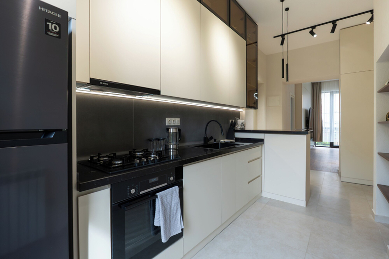 Private kitchen 2, Boutique 2BR Flat near Rustaveli MS, Tbilisi