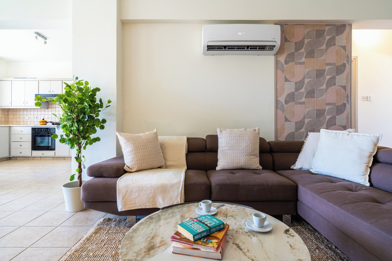 Living area 3, Yellow Canvas 2-BR & Balcony in Larnaca, Larnaca