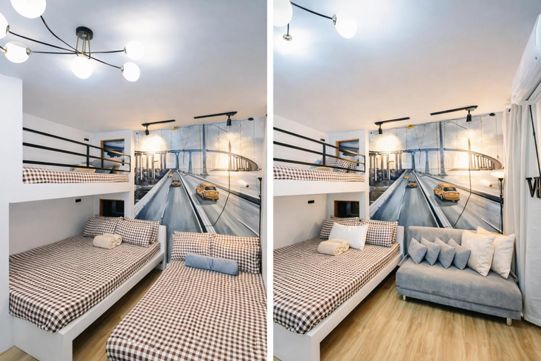 Bedroom 3, Antara-QueenBed-Balcony-HotShower-WorkCoffee Station-FullKitchen, Talisay City