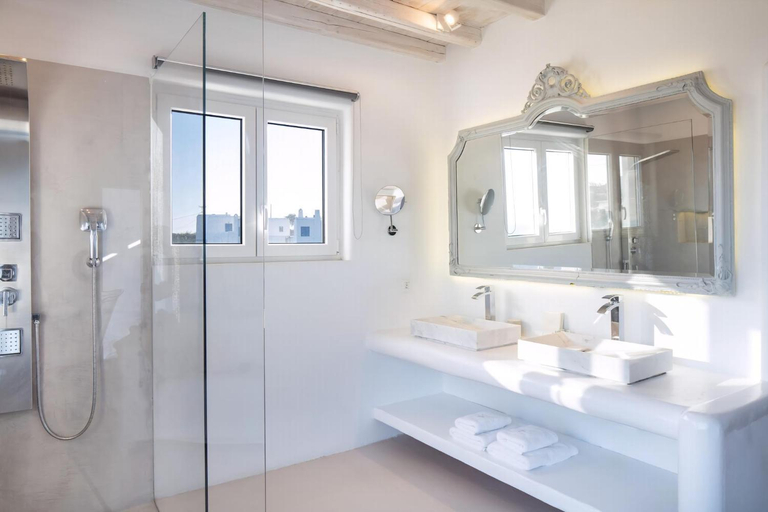 Bathroom 4, Spectacular Kalafatis Villa 5 Bedrooms Villa Vibhu Private Jacuzzis, South Aegean
