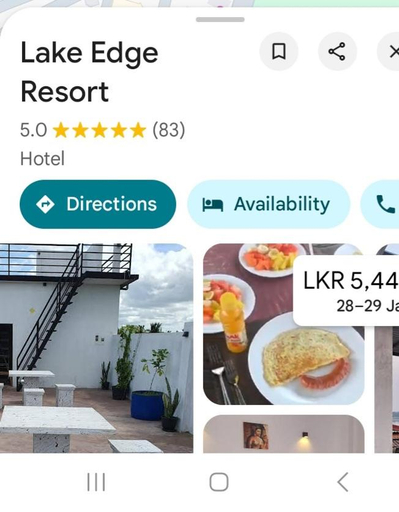 Food & Drinks 5, Lake Edge Resort, N. Palatha Central