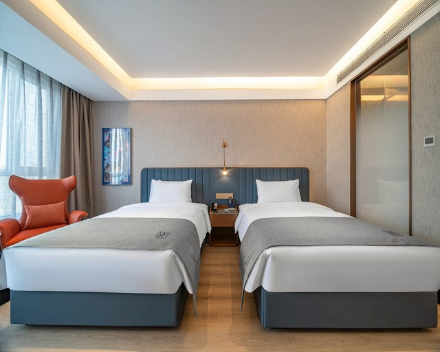 Bedroom 5, Jining Rencheng District Huojulu Lan'ou International Hotel, Jining