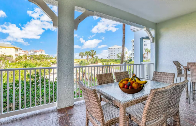 Outdoor dining 5, Coastal Gem on the Golf Course w/ Shared Pool, & Beach Access - Dog-friendly, Flagler