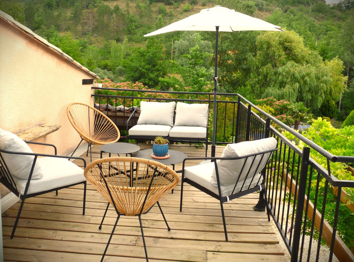 Terrace/patio 5, Métairie de Lamourade, Aude
