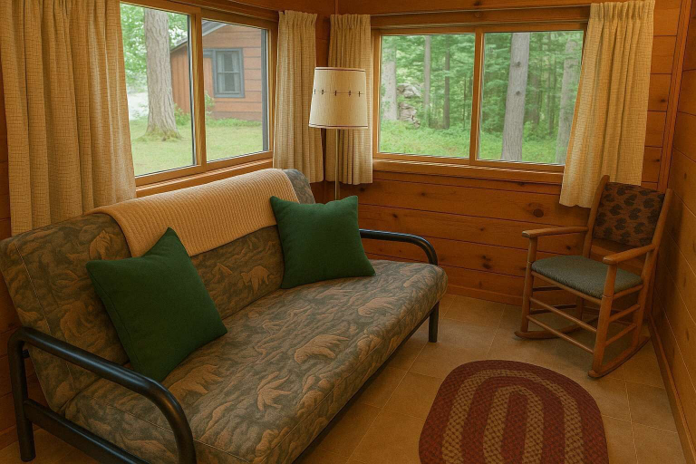 Living area, Old Stoney's Perch - Big Arbor Vitae Lake, Vilas
