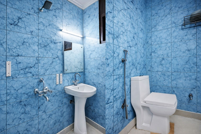 Bathroom 2, A Square Homes & Stay, Delhi