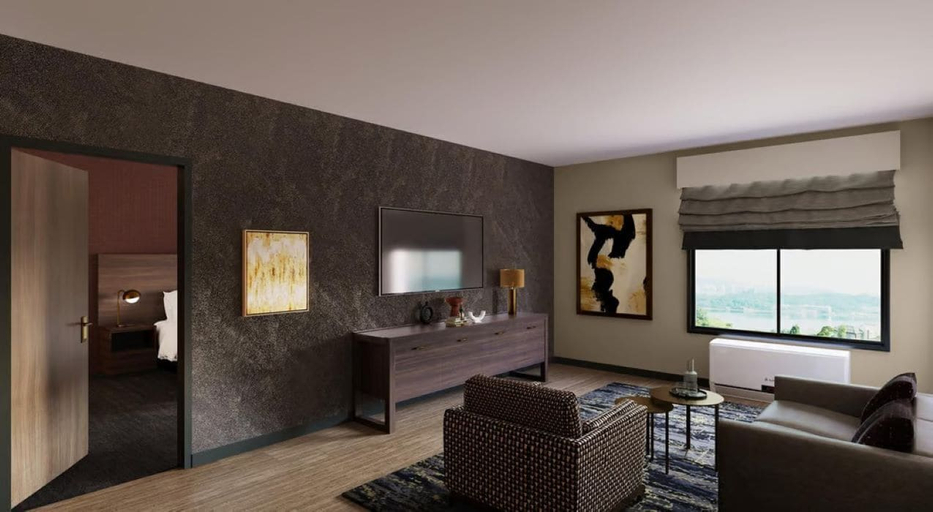 Living area, Coweta Casino Hotel, Wagoner