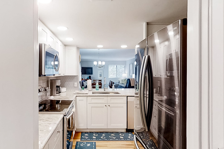 Private kitchen 2, Beach Wood Wonder With Pool Access - Walk to Ocean, Nassau
