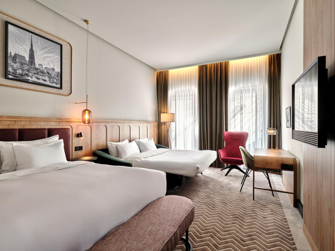Bedroom 2, Radisson Blu Das Triest Hotel, Vienna, Wien
