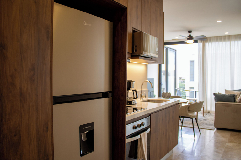Private kitchen 2, Paravian 704 2BR Condo Playa del Carmen, Cozumel