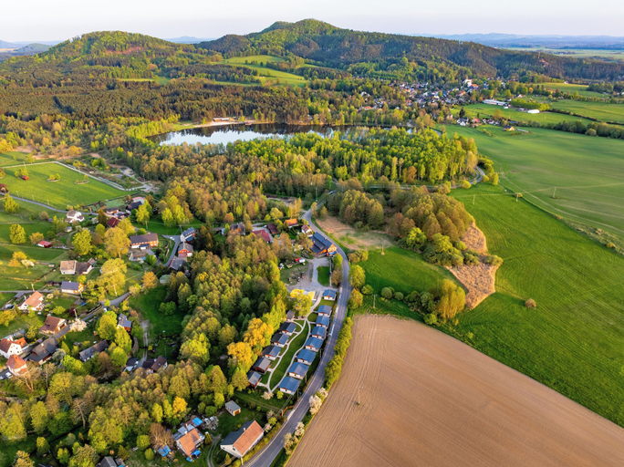 Aerial view 3, Vlaštovčí recreation area, Česká Lípa