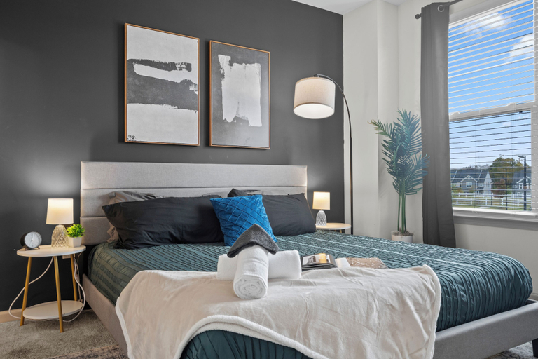 Room 1, Upscale King 4BR Suite Uptown Charlotte, Mecklenburg