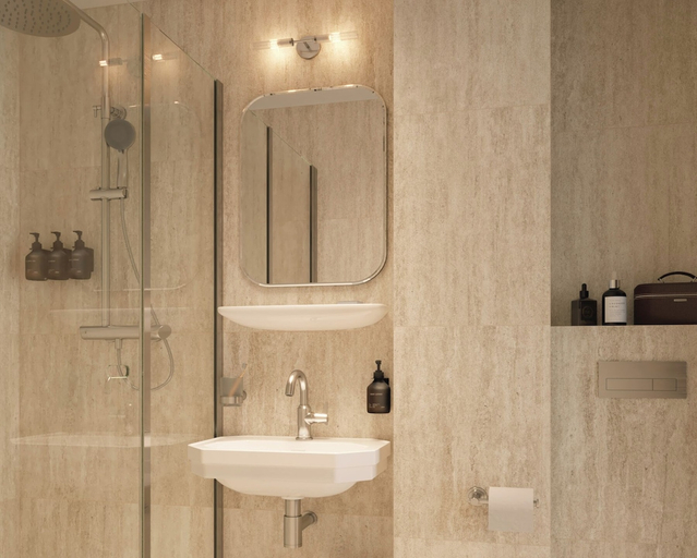 Bathroom, Local 101 Beaurepaire, Paris