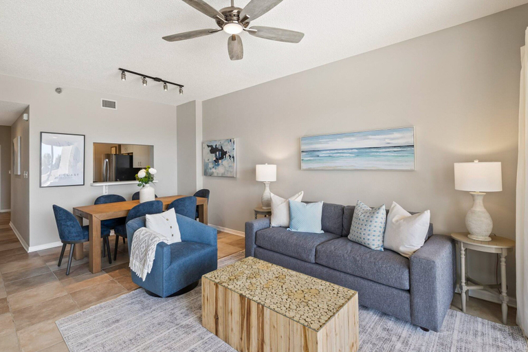 Living area 3, Oceanfront Condo With Large Patio, Direct Water Access, Pool, Central AC, & W/D, Flagler