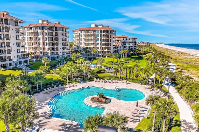 Aerial view, Turtle Dunes Ocean Front Condo on Amelia Island Plantation, Nassau