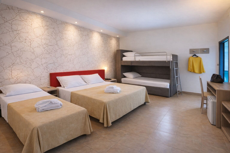 Bedroom 4, Hotel Mimosa, Rimini