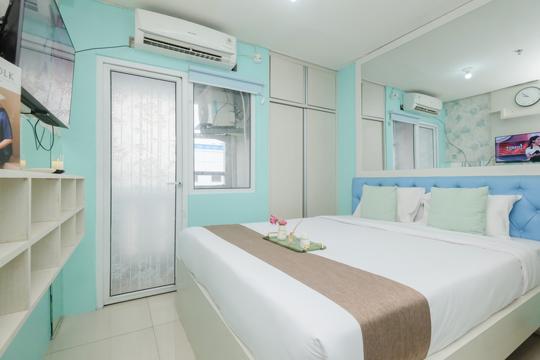 Bedroom 5, Nice and Strategic Studio at Apartment Green Pramuka City By Travelio, Jakarta Pusat