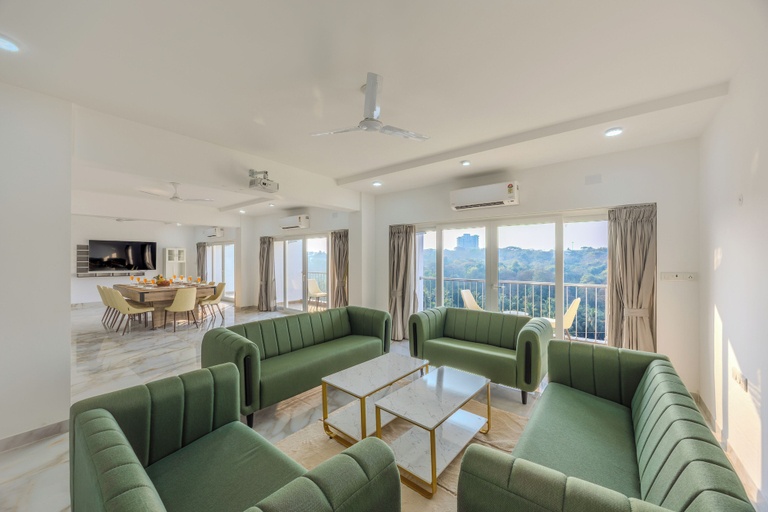 Living area, Alaya Stays Midpoint UNO 1 Room Suites, South Goa