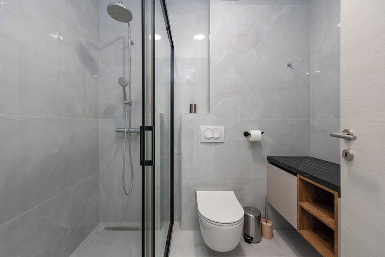 Bathroom 4, Apartments Twins with private pool, Novalja