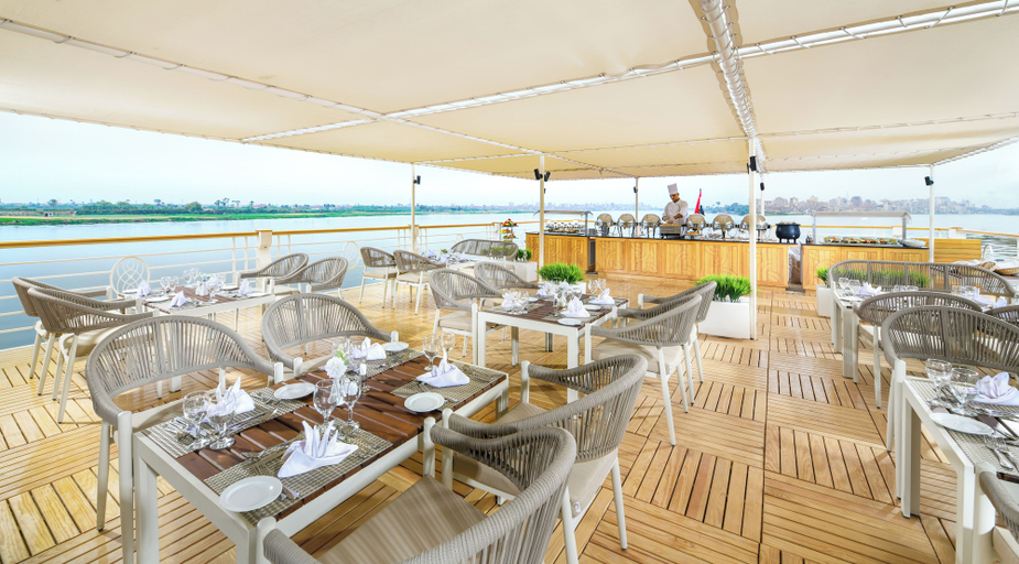 Outdoor dining, HS Sindbad from Luxor(Thursday-Monday) , or Aswan (Monday-Thursday), Luxor