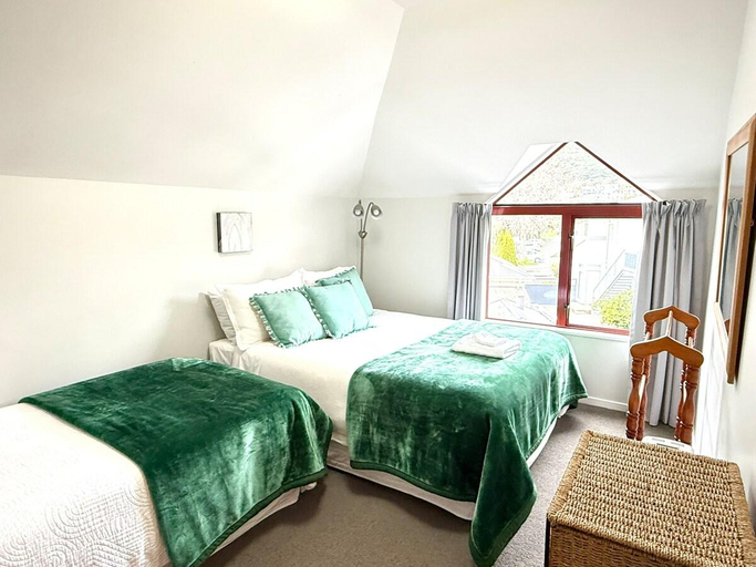 Bedroom 2, Central Akaroa Retreat – Balcony & Parking -Tumeke, Christchurch