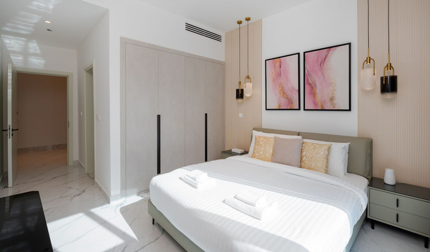 Room 3, Modish Palm 3BR w Private Balcony Beach Access, Dubai
