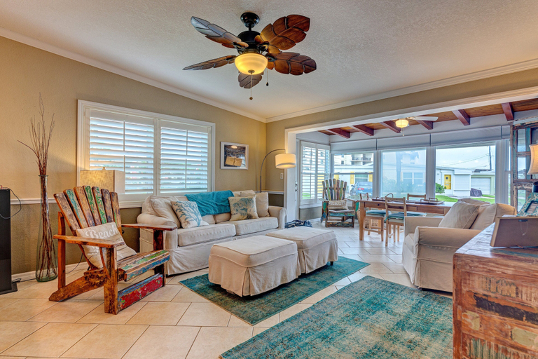 Living area 5, Bathing Suit Beach Bungalow, Volusia