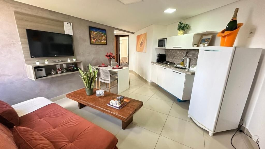 Living area, Flat 327-GF na praia de Cabo Branco, João Pessoa
