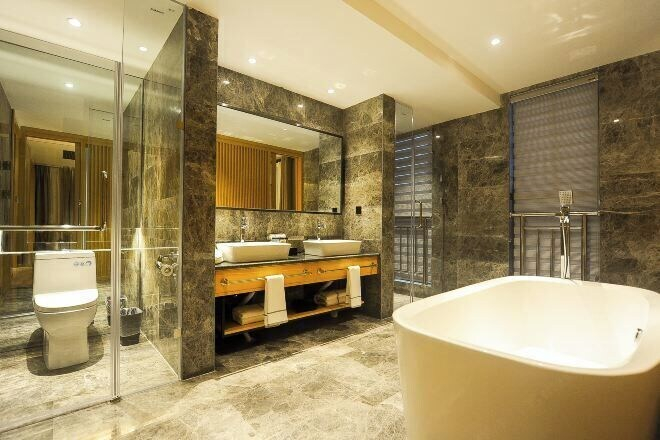 Bathroom 3, Deepness Hotel, Wenshan Zhuang and Miao